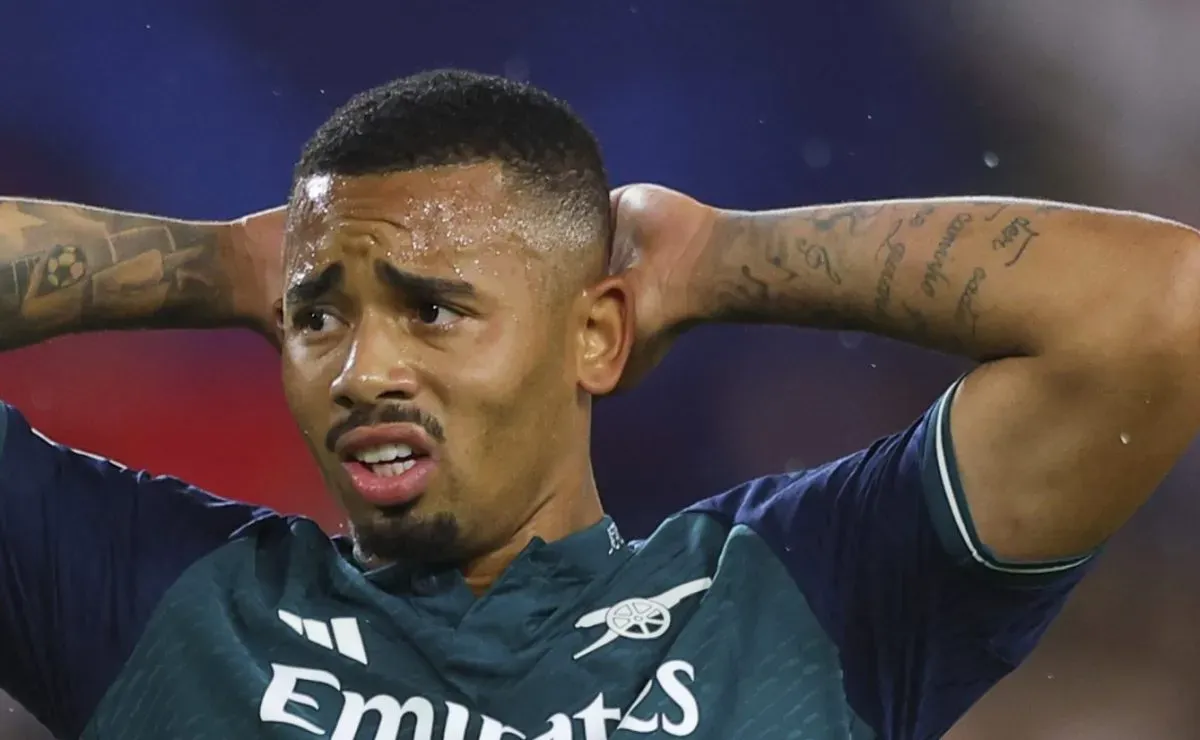 Ex-Palmeiras, Gabriel Jesus fica fora de lista do Arsenal para a Liga dos Campeões